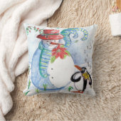 COUSSIN LA SÉRÉNADE HIVERNALE DE SNOWMAN ET PENGUIN (Couverture)