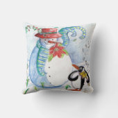 COUSSIN LA SÉRÉNADE HIVERNALE DE SNOWMAN ET PENGUIN (Verso)