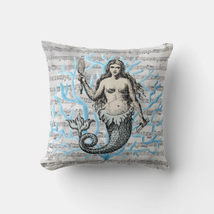 Coussin La sirène de la mer Collage