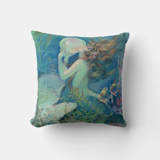Coussin La sirène par Henry Clive (Recto)