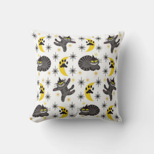 Coussin La Sorcière au Chat Noir Tigré