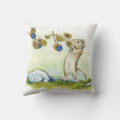 Coussin La souris par l'art des Brambles par Alissa Hansen (Verso)