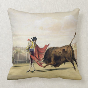 Coussin La Suerte de la Capa, 1865 (litho de couleur)