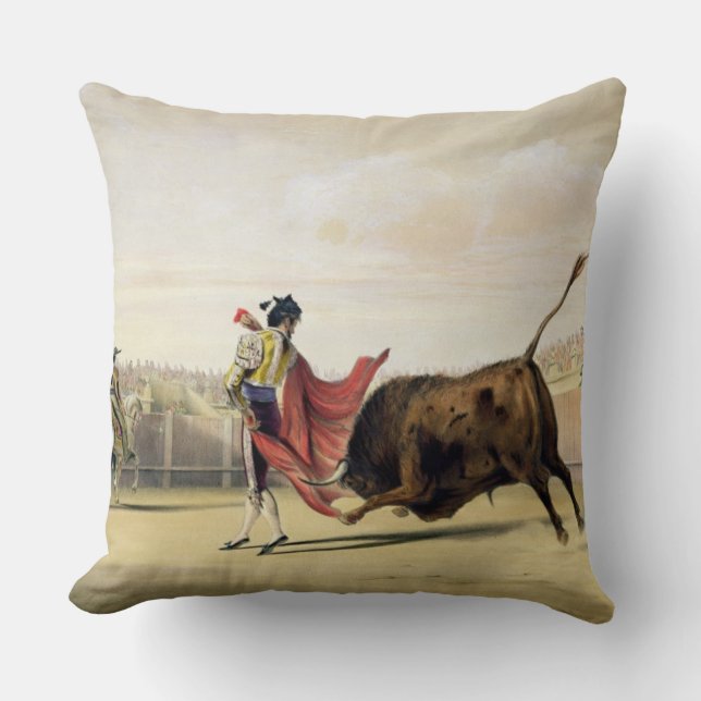 Coussin La Suerte de la Capa, 1865 (litho de couleur) (Recto)