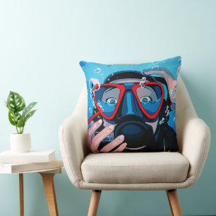 Coussin La surprise du plongeur – Aventure sous-marine
