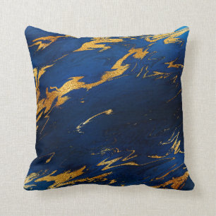 Coussin La terre en pierre de bleu de cobalt modifie la