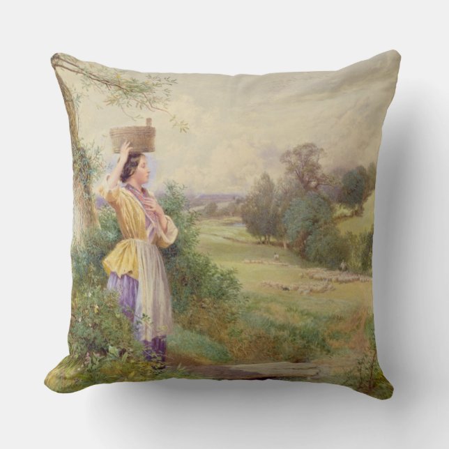 Coussin La trayeuse, 1860 (Recto)