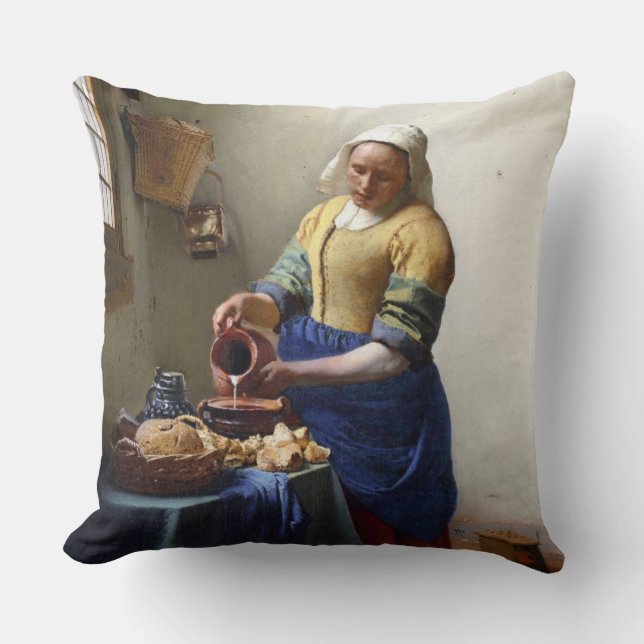 Coussin La trayeuse, c.1658-60 (huile sur la toile) (Recto)