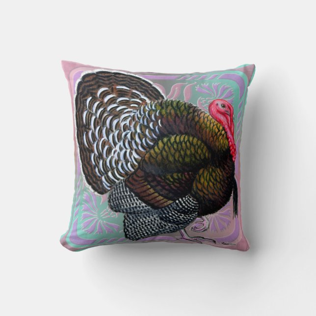 Coussin La Turquie :  Tom en bronze floral (Recto)