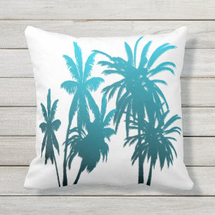 Coussin La turquoise Teal se fanent coucher du soleil