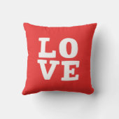 Coussin La typographie de la Saint Valentin Aimer Rouge (Verso)