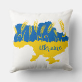 Coussin La typographie ukrainienne et l'oreille au blé sur (Verso)