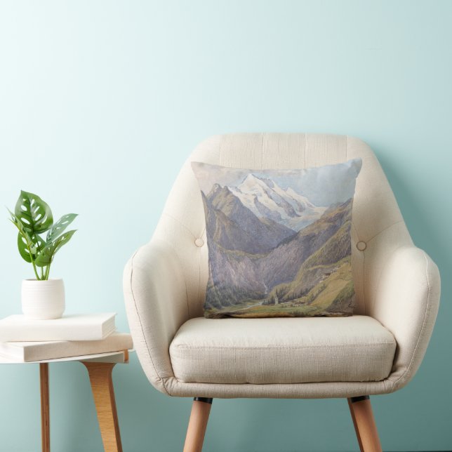 Coussin La vallée de Möll avec le Grossglockner – Carl Laf (Chaise)