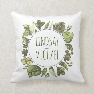 Coussin La verdure tressent les couples rustiques