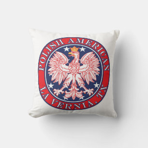 Coussin La Vernia Texas Aigle polonaise américaine
