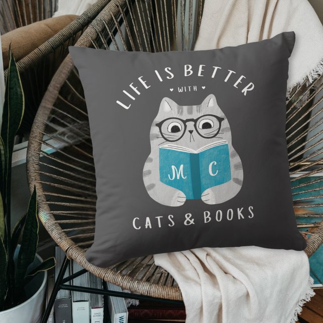 Coussin La vie amusante est meilleure avec Book Lover (Créateur téléchargé)