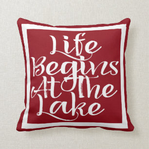 Coussin La Vie Commence Au Lac