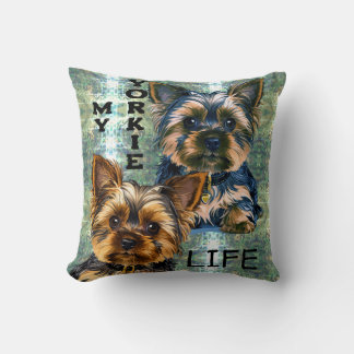 Coussin La vie de Yorkie