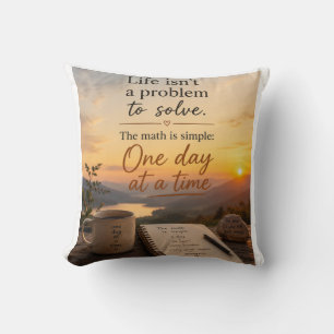 Coussin La vie, des maths simples, un jour à la fois