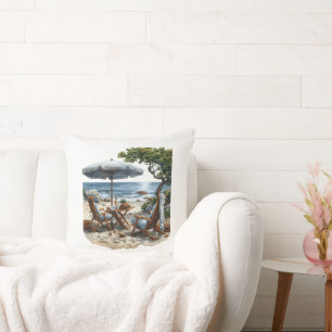 Coussin La vie est meilleure à la plage - Détendez-vous à 