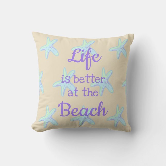 Coussin La vie est meilleure à l'oreiller à l'oreiller à l (Recto)