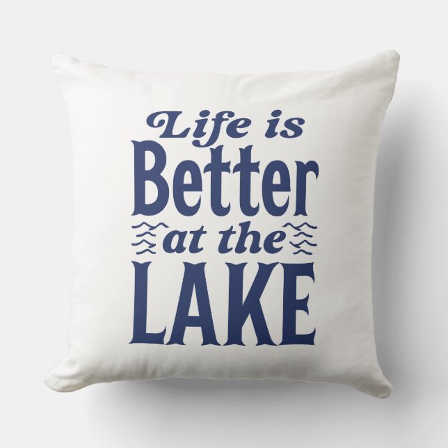 Coussin La Vie Est Meilleure Au Lac (Recto)