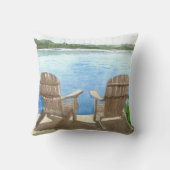 Coussin La vie est meilleure au lac, réversible (Verso)