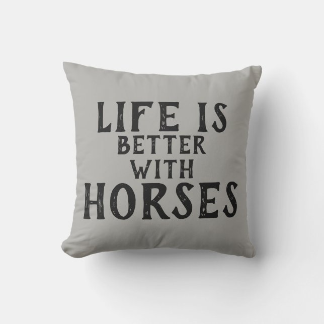 COUSSIN LA VIE EST MEILLEURE AVEC LES CHEVAUX | (Recto)