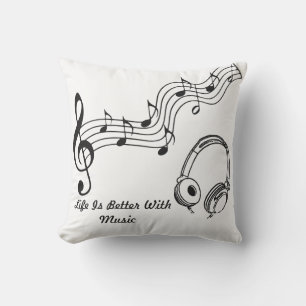 Coussin La vie est meilleure avec l'oreiller à lancer de m
