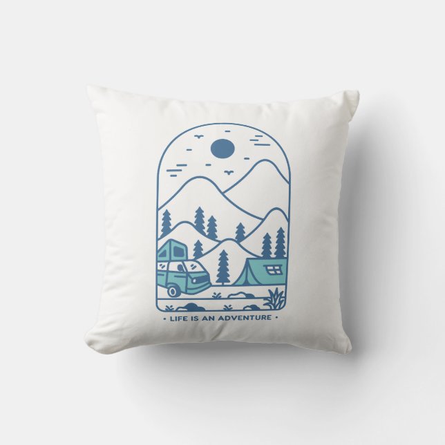 Coussin La vie est une aventure 3 (Recto)