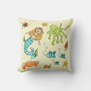 Coussin La vie marine sous la mer