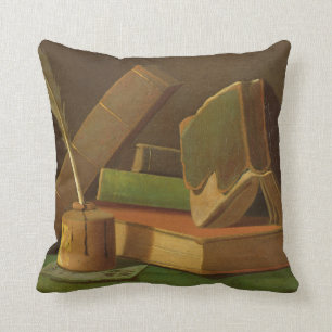 Coussin La vie toujours avec les livres et le puits