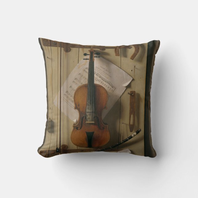 Coussin La vie, violon et musique toujours (Recto)