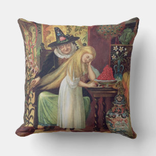 Coussin La vieille sorcière peignant les cheveux de Gerda