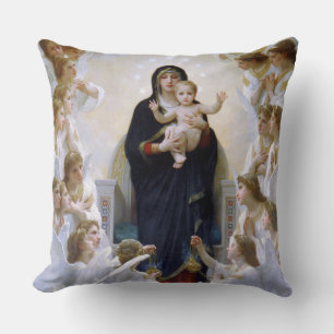 Coussin La Vierge aux anges par William Bouguereau