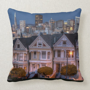 Coussin La vue de nuit des maisons "a peint dames"
