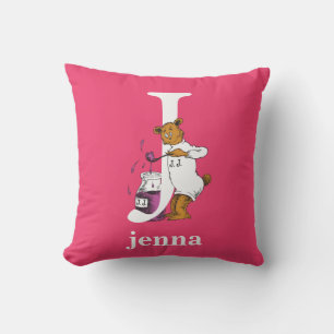Coussin L'ABC du Dr Seuss : Lettre J - Blanc Ajoutez vot