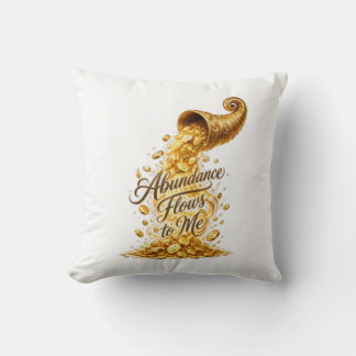 Coussin « L'abondance coule vers moi »