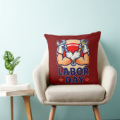 Coussin Labor Day Strong Worker Hands Illustration (Chaise)