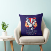 Coussin Labor Day Tools Crossed Worker Design (Chaise)