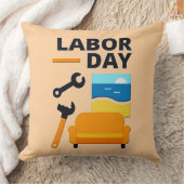 Coussin Labor Day Work Hard Relax Design with Tools (Couverture)