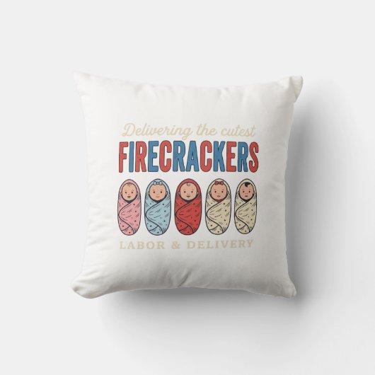 Coussin Laboratoire & Accouchement Pétards Infirmière Mign (Recto)
