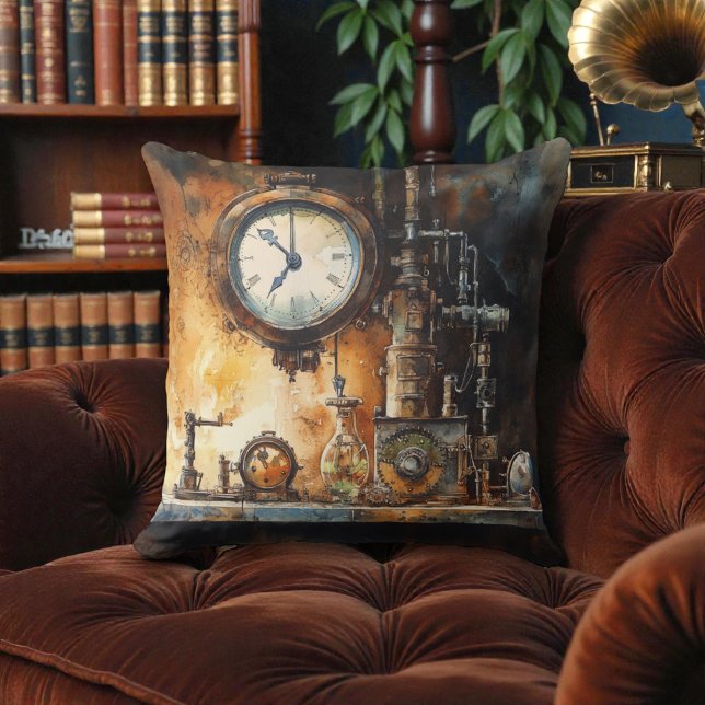 Coussin Laboratoire d'horlogerie steampunk victorien (Créateur téléchargé)