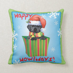 Coussin Laboratoire noir heureux de Howlidays