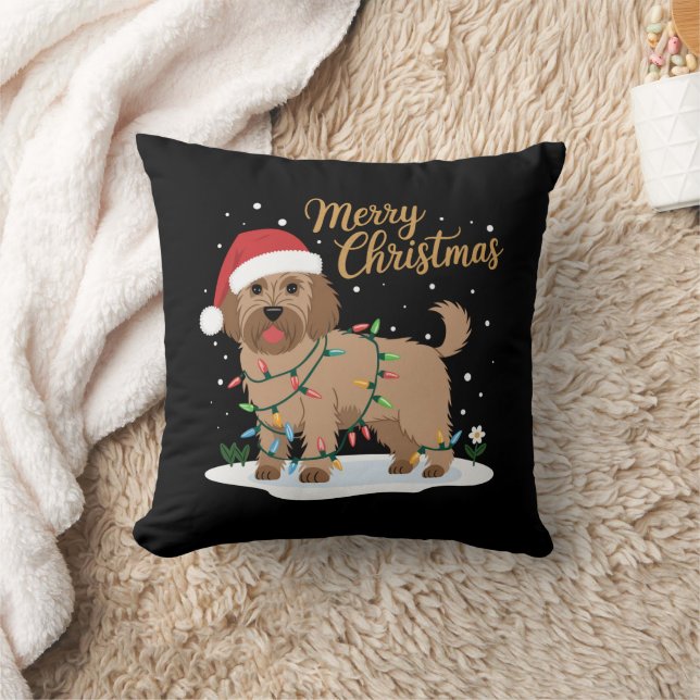 Coussin Labradoodle Joyeux Noël Funny Noël Amoureux des ch (Couverture)