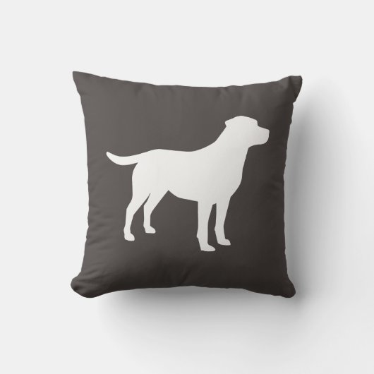 Coussin Labrador Baby shower de chien Laboratoire gris Neu (Recto)