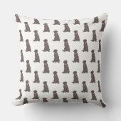 Coussin Labrador (Chocolat Brun) (Recto)