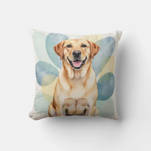 Coussin Labrador Retriever Aquarelle Ovale Art en Couches