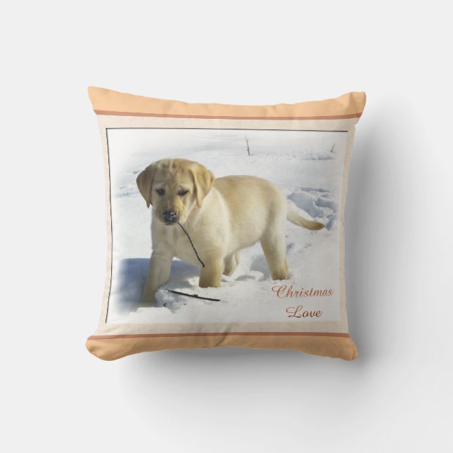 Coussin Labrador Retriever Christmas (Recto)