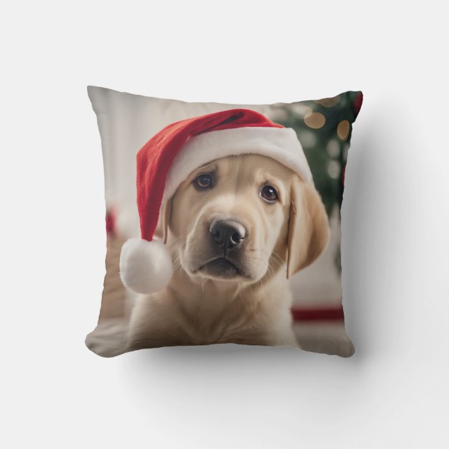 Coussin Labrador Retriever Christmas (Recto)